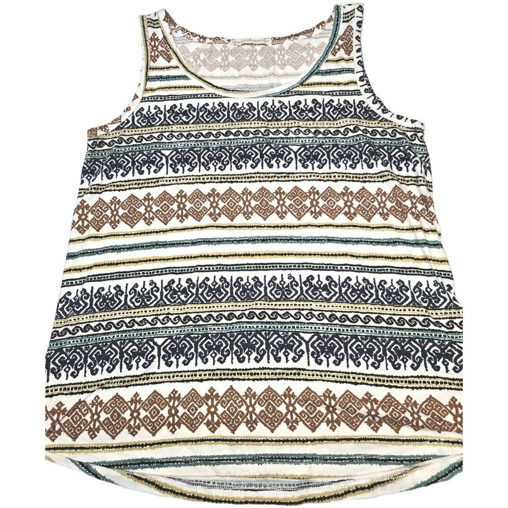 Womens Peruvian Connection SS15-1 Size Large Multicolor Tank Top Shirt CLEAN EUC